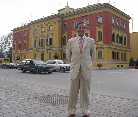 42 Tirana.jpg - April 2009Dr Deans and tour members were most impressed with the beautiful architecture of Tirana, capital city of Albania.